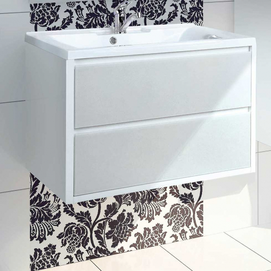 Тумба с раковиной АКВАТОН Римини 80 белая
