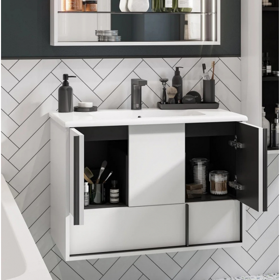 Тумба с раковиной АКВАТОН Ривьера 80