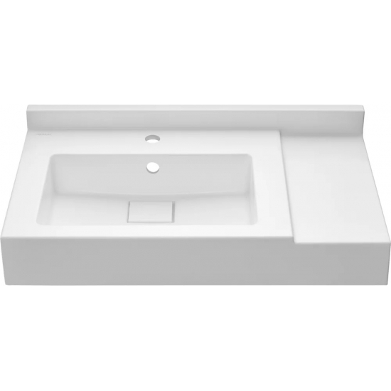 Тумба с раковиной АКВАТОН Сакура 80 L, ольха наварра, белая