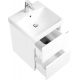 Тумба с раковиной АКВАТОН Сканди 45 белый глянец, белый матовый