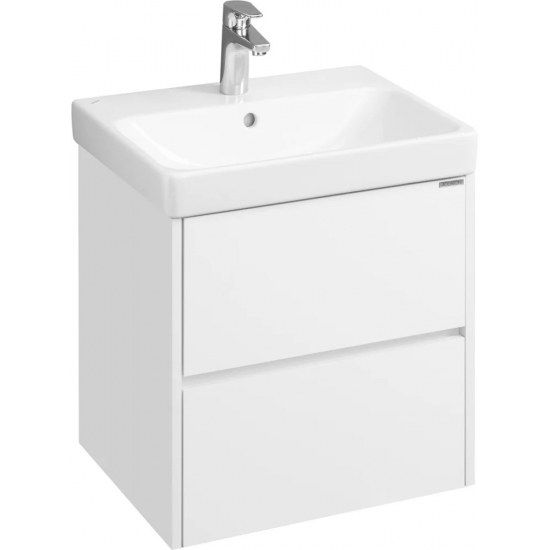 Тумба с раковиной АКВАТОН Сканди 55 белый глянец, белый матовый