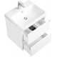 Тумба с раковиной АКВАТОН Сканди 55 белый глянец, белый матовый