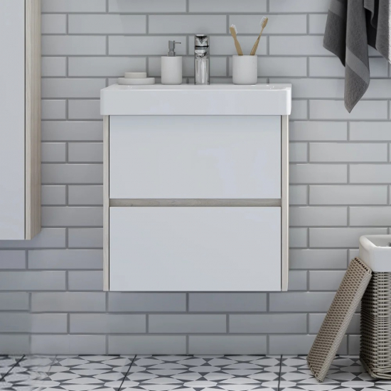 Тумба с раковиной АКВАТОН Сканди 55 дуб верона