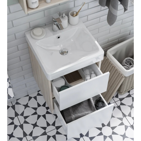 Тумба с раковиной АКВАТОН Сканди 55 дуб верона