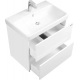 Тумба с раковиной АКВАТОН Сканди 70 белый глянец, белый матовый