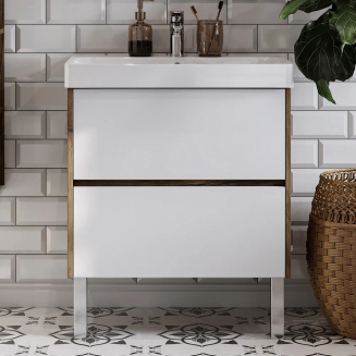 Тумба с раковиной АКВАТОН Сканди 70 дуб рустикальный