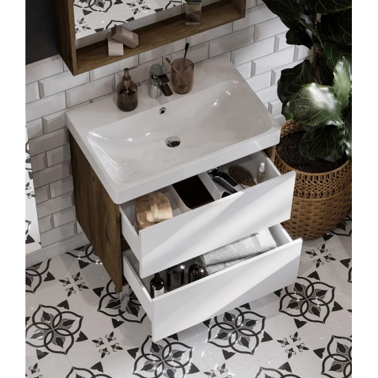 Тумба с раковиной АКВАТОН Сканди 70 дуб рустикальный