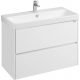Тумба с раковиной АКВАТОН Сканди 90 белый глянец, белый матовый