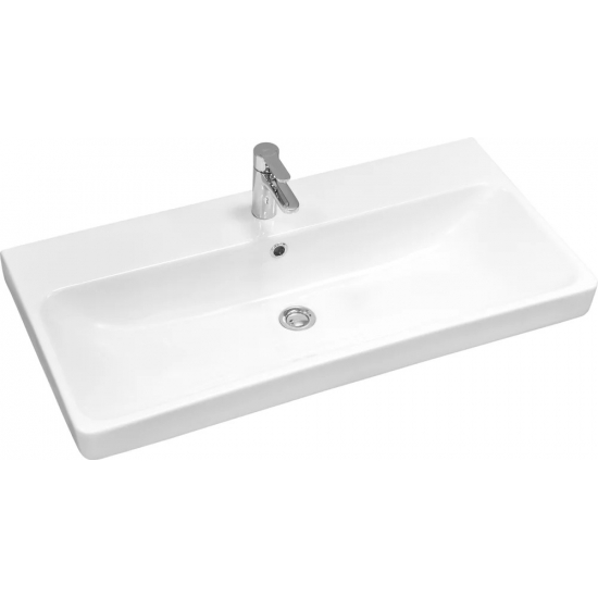 Тумба с раковиной АКВАТОН Сканди 90 белый глянец, белый матовый