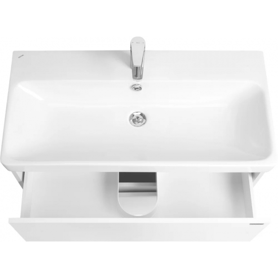 Тумба с раковиной АКВАТОН Сканди 90 белый глянец, белый матовый