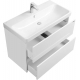 Тумба с раковиной АКВАТОН Сканди 90 белый глянец, белый матовый