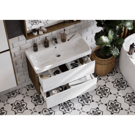 Тумба с раковиной АКВАТОН Сканди 90 дуб рустикальный