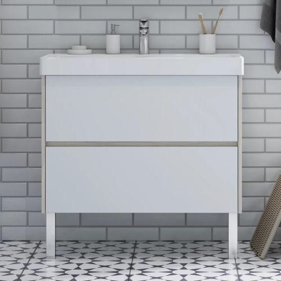 Тумба с раковиной АКВАТОН Сканди 90 дуб верона