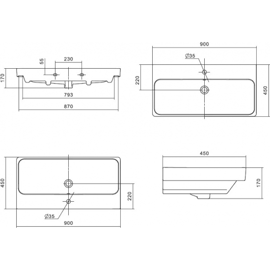 Тумба с раковиной АКВАТОН Сканди 90 дуб верона