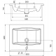 Тумба с раковиной АКВАТОН Сохо 60 дуб веллингтон, графит софт