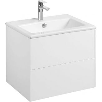 Тумба с раковиной АКВАТОН Сохо 60 подвесная, белая глянцевая