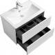 Тумба с раковиной АКВАТОН Сохо 75 подвесная, белая глянцевая