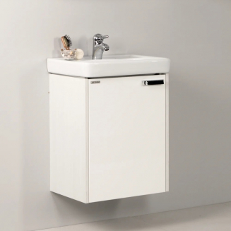 Тумба с раковиной АКВАТОН Йорк 50 М белый/выбеленное дерево