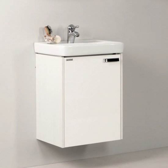 Тумба с раковиной АКВАТОН Йорк 50 М белый/выбеленное дерево