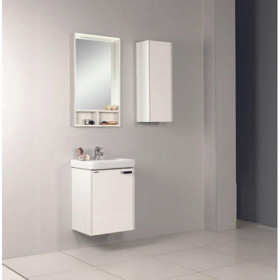 Тумба с раковиной АКВАТОН Йорк 50 М белый/выбеленное дерево