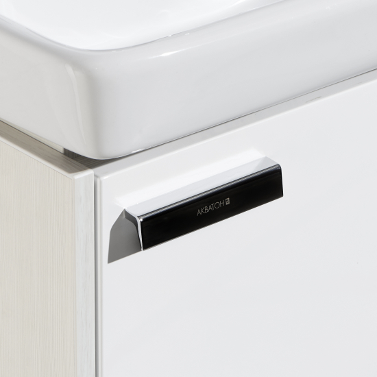 Тумба с раковиной АКВАТОН Йорк 50 М белый/выбеленное дерево