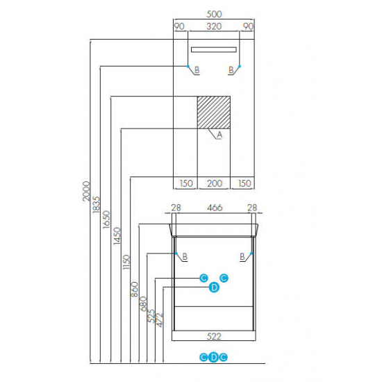 Тумба с раковиной АКВАТОН Йорк 55 М белый/ясень фабрик