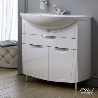 Тумба с раковиной ALAVANN Monako 80 напольная, раковина Балтика 80