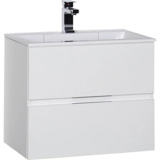 Тумба с раковиной AQUANET Алвита 70 подвесная, белая
