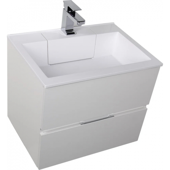 Тумба с раковиной AQUANET Алвита 70 подвесная, белая