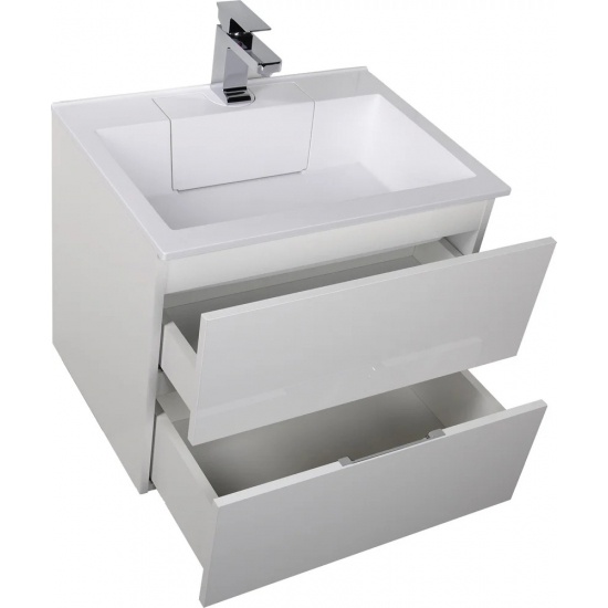 Тумба с раковиной AQUANET Алвита 70 подвесная, белая