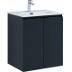 Тумба с раковиной AQUANET Алвита New 60 подвесная, 2 дверцы, антрацит