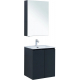 Тумба с раковиной AQUANET Алвита New 60 подвесная, 2 дверцы, антрацит