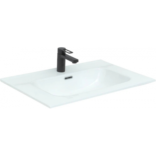 Тумба с раковиной AQUANET Алвита New 60 подвесная, 2 дверцы, дуб веллингтон белый