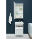 Тумба с раковиной AQUANET Августа Moduo Slim 50 подвесная белая, ручка хром