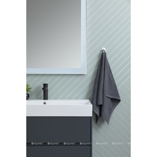 Тумба с раковиной AQUANET Бруклин 70 антрацит