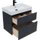 Тумба с раковиной AQUANET Бруклин 70 антрацит