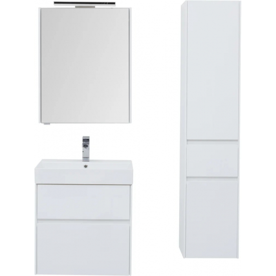 Тумба с раковиной AQUANET Бруклин 70 подвесная, белая