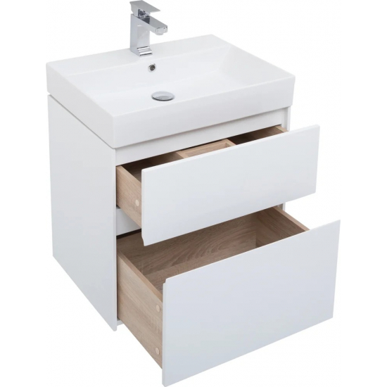 Тумба с раковиной AQUANET Бруклин 70 подвесная, белая