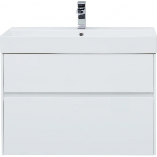 Тумба с раковиной AQUANET Бруклин 85 подвесная, белая