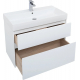 Тумба с раковиной AQUANET Бруклин 85 подвесная, белая