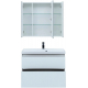 Тумба с раковиной AQUANET Гласс 90 белая