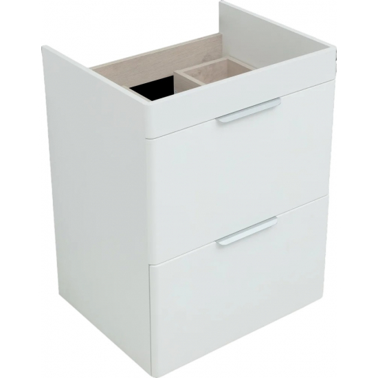 Тумба с раковиной AQUANET Ирис New 50 напольная, 2 ящика