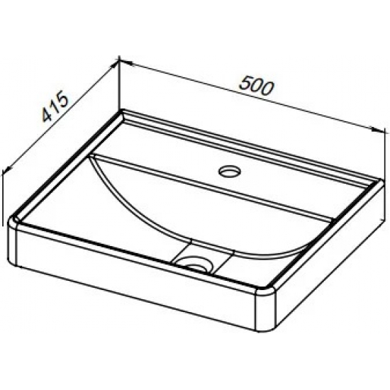 Тумба с раковиной AQUANET Ирис New 50 напольная, 2 ящика