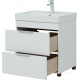 Тумба с раковиной AQUANET Ирис New 60 напольная, 2 ящика