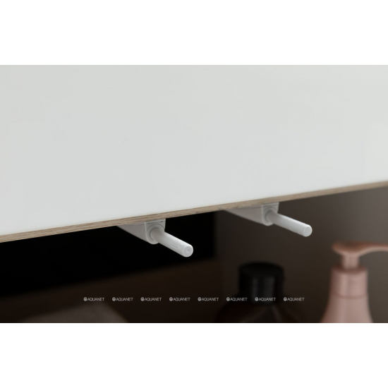 Тумба с раковиной AQUANET Ирис New 60 подвесная, 1 ящик 2 дверцы