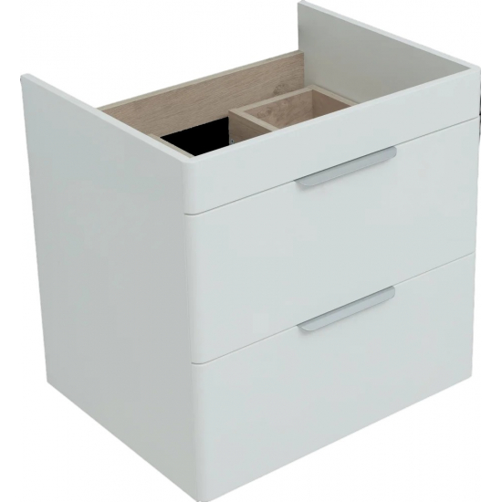 Тумба с раковиной AQUANET Ирис New 60 подвесная, 2 ящика