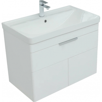 Тумба с раковиной AQUANET Ирис New 70 подвесная, 1 ящик 2 дверцы