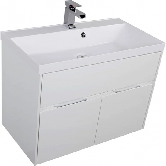 Тумба с раковиной AQUANET Латина 90 белая