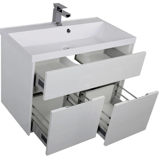 Тумба с раковиной AQUANET Латина 90 белая