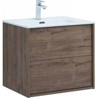Тумба с раковиной AQUANET Lino 60 дуб веллингтон, Flat 60
